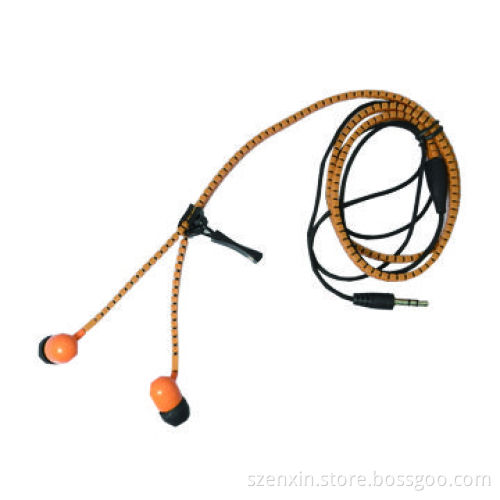 Earphones for iPhone/smartphone Players, with Special Zipper